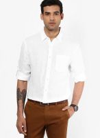 Giordano White Linen Slim Fit Casual Shirt