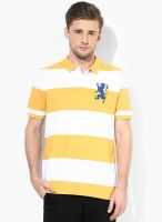 Giordano Yellow Striped Polo T-Shirt