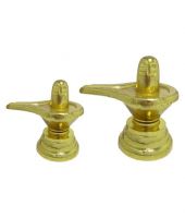 Heaven Decor Golden Shivling - Combo of 2