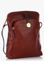 Hidesign Sb Mensa 02 Red/Brown Leather Crossbody Bag