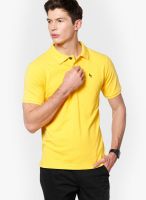 Hubberholme Yellow Solid Polo T-Shirts