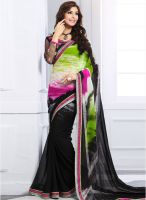 Hypnotex Green Embroidered Saree