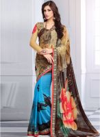 Hypnotex Multicoloured Embroidered Saree
