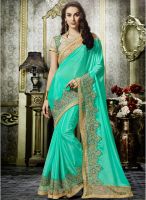 Indian Women By Bahubali Green Embroidered Saree