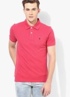 Izod Pink Solid Polo T-Shirts