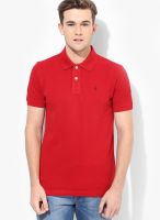 Izod Red Solid Polo T-Shirts