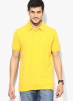 Izod Yellow Solid Polo T-Shirts