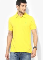 Izod Yellow Solid Polo T-Shirts