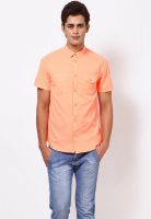 Jack & Jones Add Shirt Peach Casual Shirts