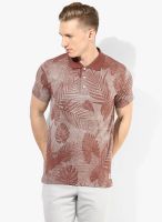 Jack & Jones Grey Printed Polo T-Shirt