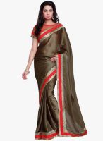 Janasya Janasya Green Satin Chiffon Saree