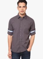 John Players Grey Slim Fit Casual Shirt