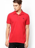 KILLER Red Solid Polo T-Shirts