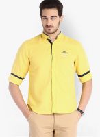 Locomotive Solid Yellow Casual Shirt