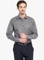 Mark Taylor Grey Solid Slim Fit Formal Shirt