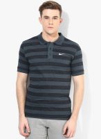 Nike Grey Striped Polo T-Shirts