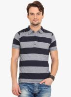 Northern Lights Navy Blue Striped Polo T-Shirt