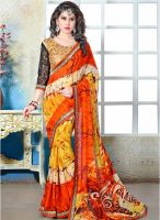 Parisha Yellow Printed Saree