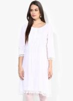 People White Solid Kurtas