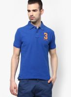 Pepe Jeans Blue Solid Polo T-Shirts