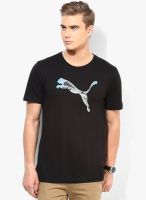 Puma Active Silver Logo Black Tee