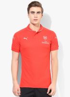 Puma Afc Casuals Performance With Sponsor Logo Red Polo T Shirt