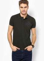 Punk Olive Printed Polo T-Shirts