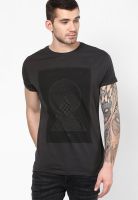 Quiksilver Dark Grey Round Neck T-Shirt