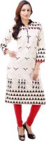 Rash Collection Printed Women's Straight Kurta(Black)