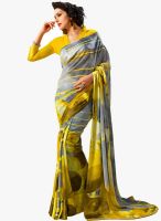 Roop Kashish Yellow Printed Saree