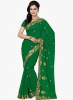 Saree Swarg Green Embroidered Saree With Blouse