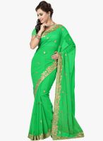 Saree Swarg Green Embroidered Saree With Blouse