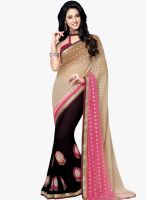 Shonaya Beige Embellished Saree