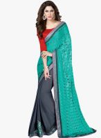 Shonaya Green Embroidered Saree