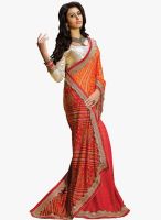 Shonaya Orange Embroidered Saree