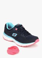 Skechers Agility-Perfect Fit Navy Blue Running Shoes