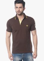 Skookie Brown Solid Polo T-Shirts