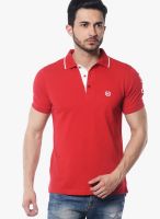 Skookie Red Solid Polo T-Shirts