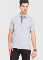 Smokestack Grey Solid Polo T-Shirts