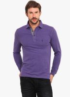 Smokestack Purple Solid Polo T-Shirt