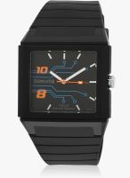 Sonata Nf7988pp02j Black/Black Analog Watch