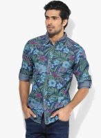 Spykar Blue Regular Fit Casual Shirt