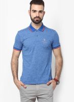 Status Quo Blue Solid Polo T-Shirts