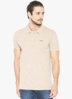 Status Quo Light Grey Solid Polo T-Shirt