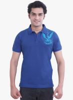 Tantra Blue Printed Polo T-Shirts