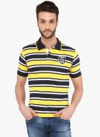 The Cotton Company Yellow Striped Polo T-Shirt