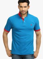 Thisrupt Blue Solid Polo T-Shirts