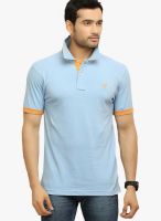 Thisrupt Blue Solid Polo T-Shirts