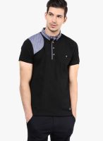 Tiktauli De Corps. Black Printed Polo T-Shirts