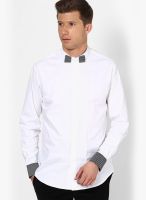 Timsy & Siddhartha Solid White Casual Shirt